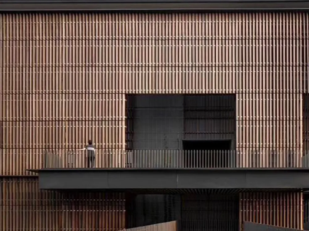 Outdoor Bamboo Wall Panel Decoration for a Green Factory