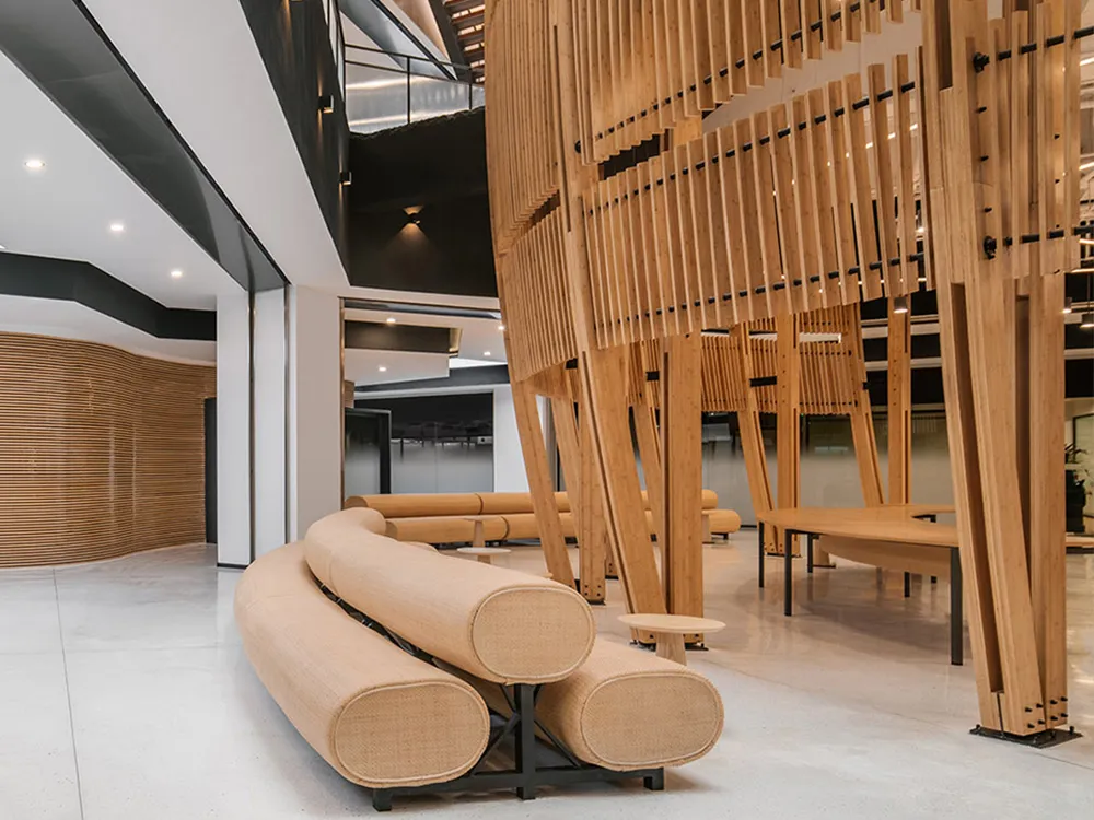 Bamboo Decoration for Co-working Space
