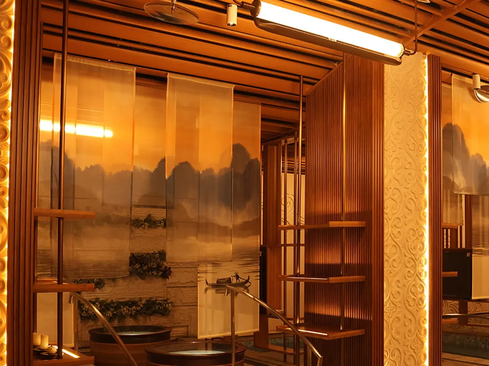 Bamboo Decoration for  Spa Hydrotherapy Hotel